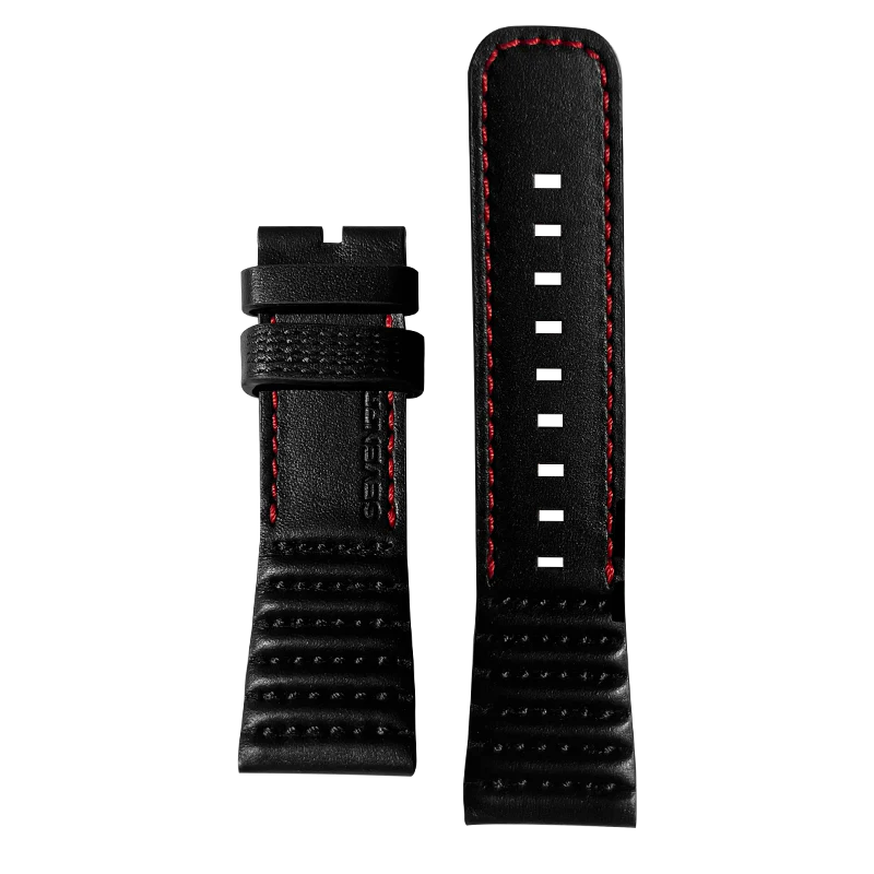 Leather, Black with red stitching (for P, PS, M, S, Q, V, W-Series)